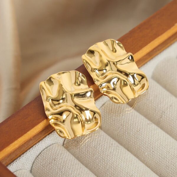 Molten Gold Statement Earrings