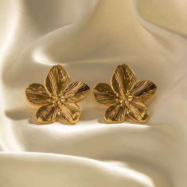 Golden Bloom Statement Earrings