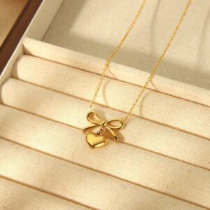 Bow & Heart Pendant