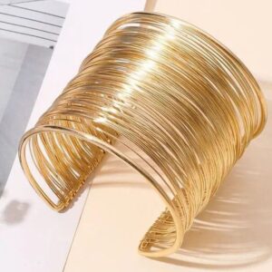18K Gold Plated | Anti-Tarnish Minimalist Cuff Bangle – Sleek & Elegant Design