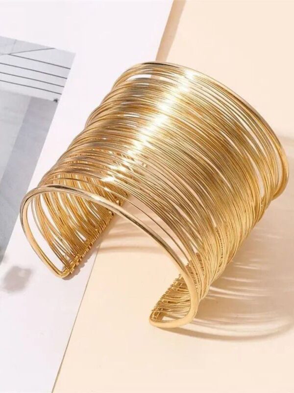 18K Gold Plated | Anti-Tarnish Minimalist Cuff Bangle – Sleek & Elegant Design