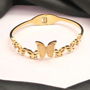Gold Butterfly Cuff Bracelet
