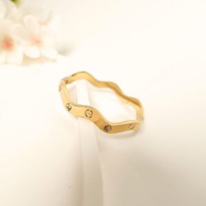18K Gold Plated Wave Bracelet