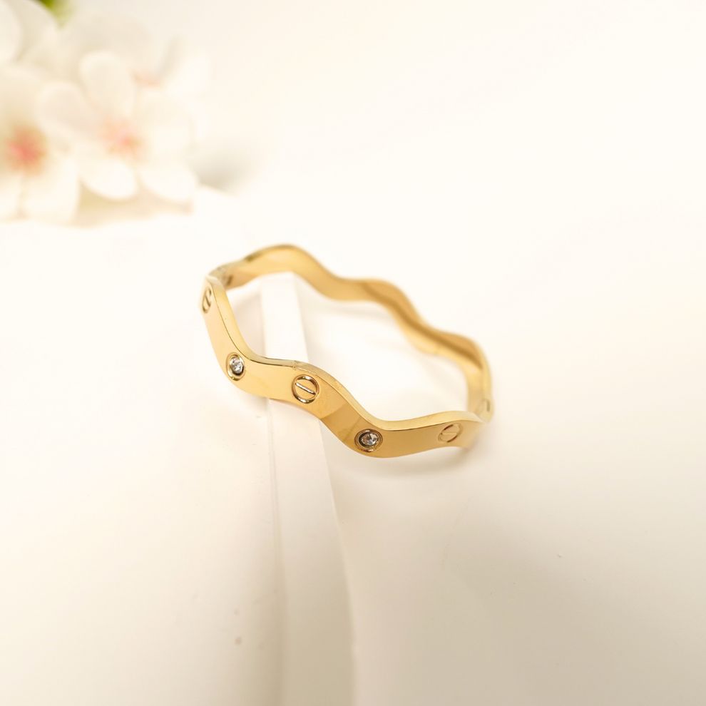 18K Gold Plated Wave Bracelet