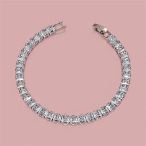 Silver Crystal Tennis Bracelet