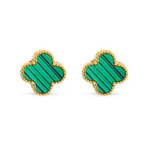 Green Clover Stud Earrings