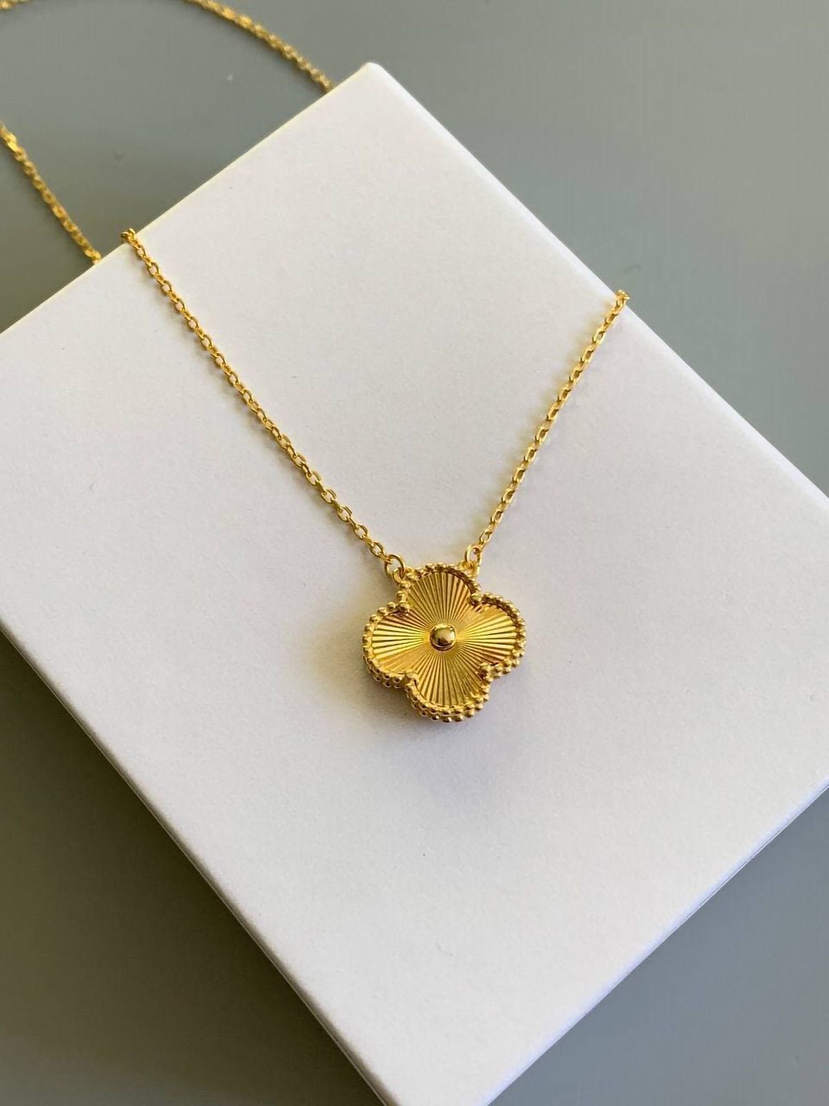 Gold Clover Pendant Necklace