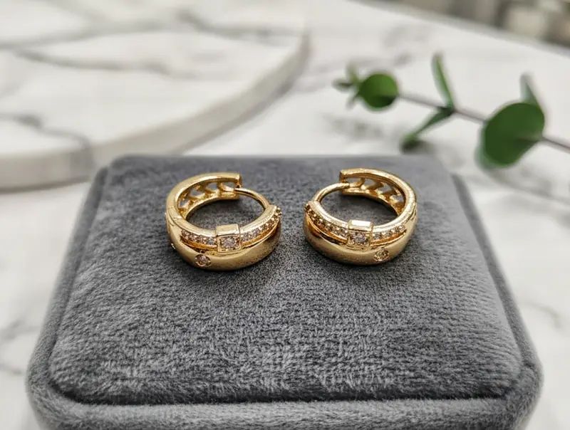 18K Gold Plated Classic Hoop Earrings