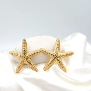 18K Gold Plated Starfish Stud Earrings