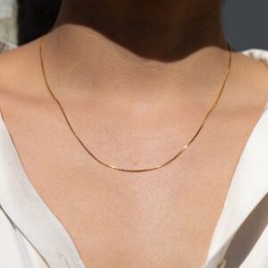 18K Gold Plated Snake Chain Necklace