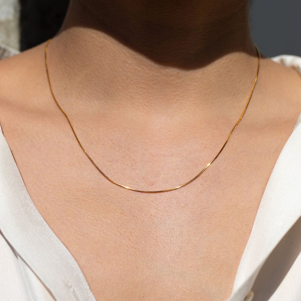 18K Gold Plated Snake Chain Necklace
