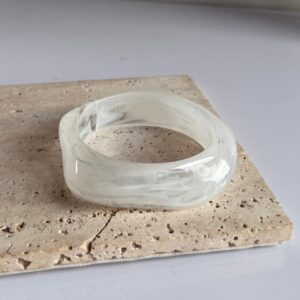 Ivory Cloud Resin Bangle