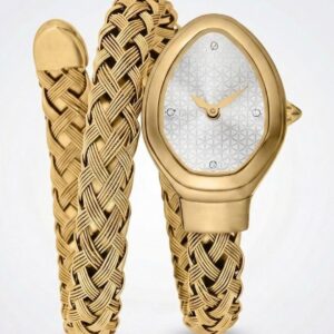 Luxury Gold-Tone Braided Bracelet Watch for Women