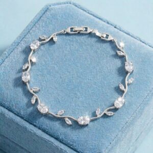 Anti-Tarnish 18K Gold Plated  Crystal Tulip Bracelet