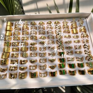 Adjustable Anti-Tarnish Gold Plated Rings